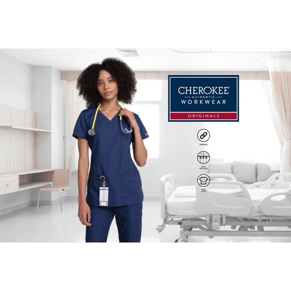 Cherokee Workwear Original Women's Scrub V-Neck Top Originals WW645 05