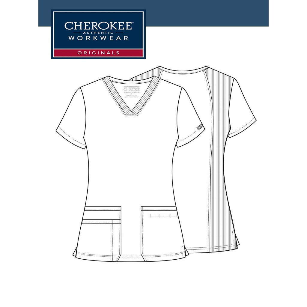 Cherokee Workwear Original Women's Scrub V-Neck Top Originals WW645 06